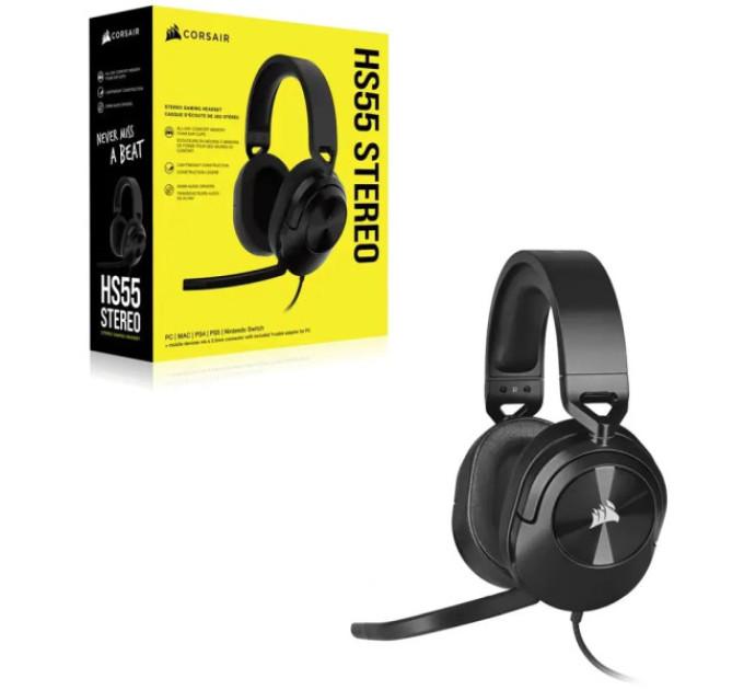 Навушники Corsair HS55 Stereo Headset Carbon