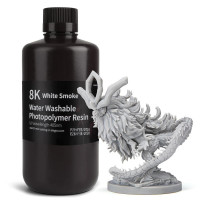 Фотополімерна смола для 3D принтера ELEGOO Water Washable Resin 8k 1000G White Smoke