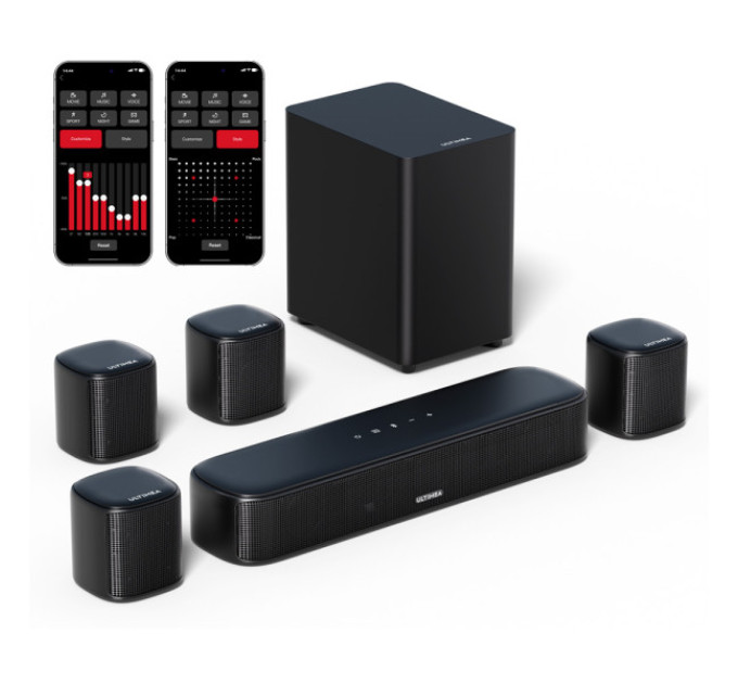 Комплект динаміків Ultimea Aura A40 7.1 Soundbar, 7.1-канальний, керування через додаток