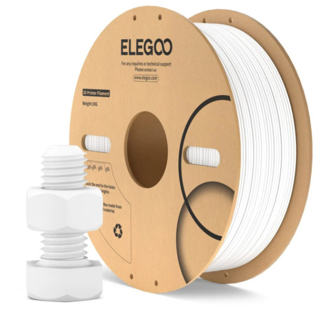 Філамент ELEGOO ABS White 1KG 1.75mm, 1kg (50.203.0642)