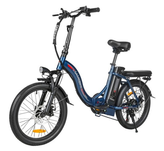 Складаний електровелосипед SAMEBIKE CY20, двигун 350 Вт, акумулятор 36 В 12 Аг - синій