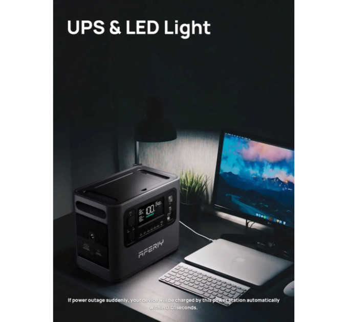 Зарядна станція AFERIY P210 2400W, 2048Wh LiFePO4 Battery, 13 Outputs Срібна