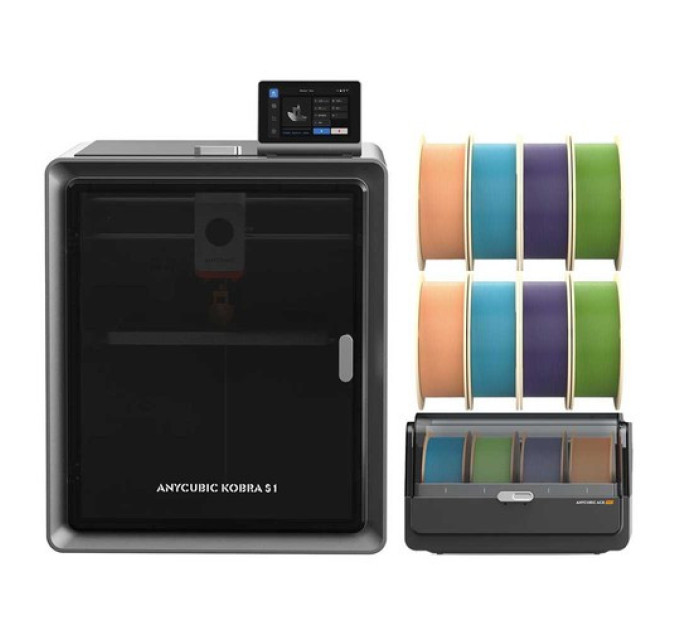 3D-принтер Anycubic Kobra S1 Combo + 8 кг нитки Pantone PLA