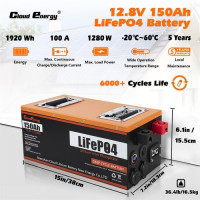 Акумулятор Cloudenergy 12V 150Ah LiFePO4