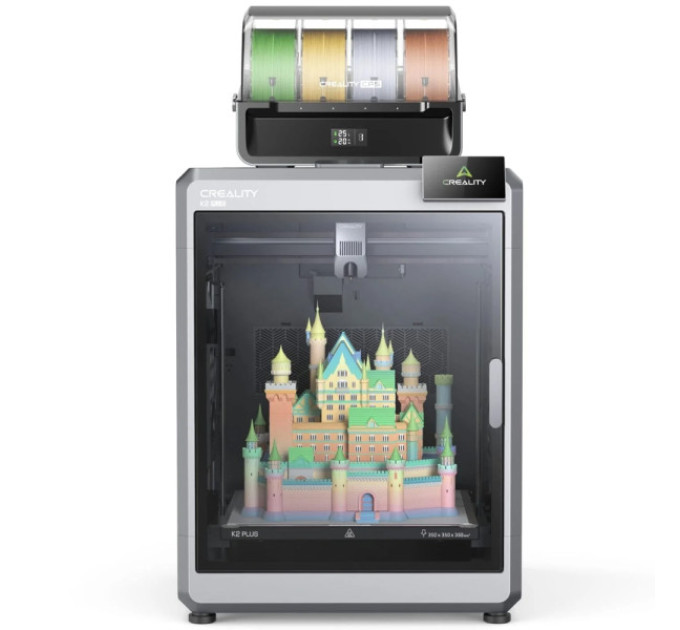 Комбінований 3D-принтер Creality K2 Plus з CFS, 600 мм/с, багатокольоровий друк, екструдер Apus