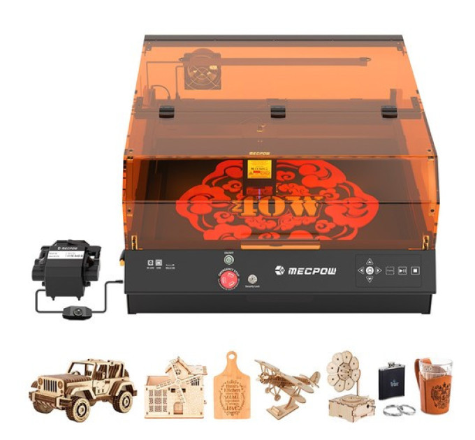 Лазер Mecpow X4 Pro 40 Вт FDA класу 1 + Повітряний асистент Mecpow A4 +очищувач диму 150 Вт