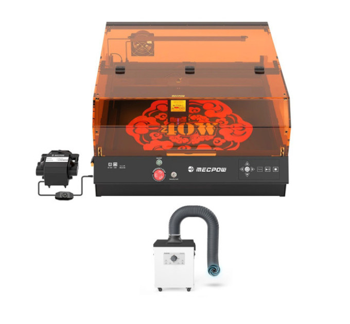 Лазер Mecpow X4 Pro 40 Вт FDA класу 1 + Повітряний асистент Mecpow A4 +очищувач диму 150 Вт