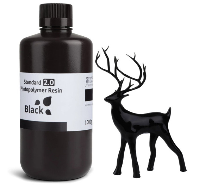 Фотополімерна смола для 3D принтера ELEGOO Standard Resin V2.0 1000G Black