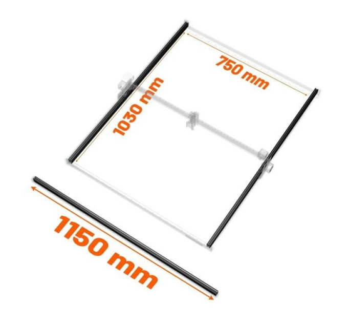 Комплект подовжувальних штанг NEJE для осі Y 1150 мм для NEJE Max 4 / NEJE 3 Max V2