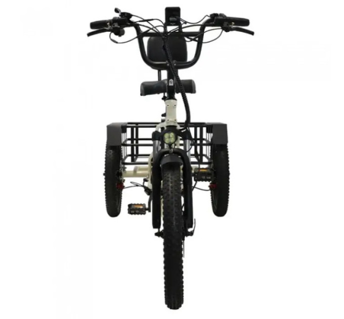 Електричний триколісний велосипед ONESPORT OT30 Pro, 500 Вт, акумулятор 48 В 18 Аг - бежевий