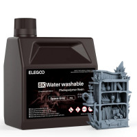 Фотополімерна смола для 3D принтера ELEGOO Water Washable Resin 8k 2КG Space Grey