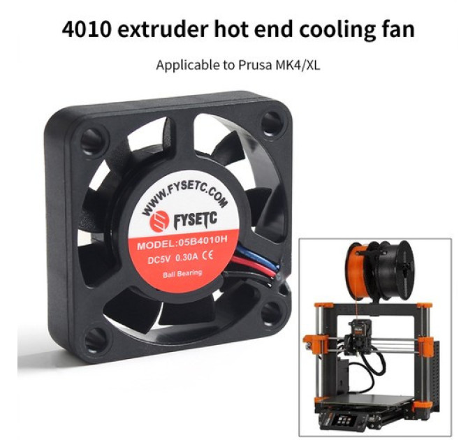 Вентилятор охолодження екструдера FYSETC для 3D-принтера Prusa MK4/XL 4010