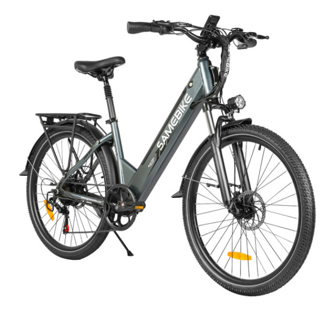 Електричний велосипед SAMEBIKE RS-A01 Pro-T, двигун 500 Вт, акумулятор 36 В 15 Аг - сірий