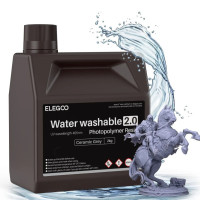 Фотополімерна смола для 3D принтера ELEGOO Water Washable Resin V2.0 2000G Grey