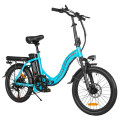 Складаний електровелосипед SAMEBIKE CY20, двигун 350 Вт, акумулятор 36 В 12 Аг - блакитний