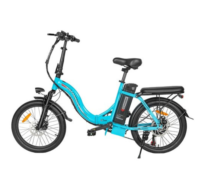 Складаний електровелосипед SAMEBIKE CY20, двигун 350 Вт, акумулятор 36 В 12 Аг - блакитний