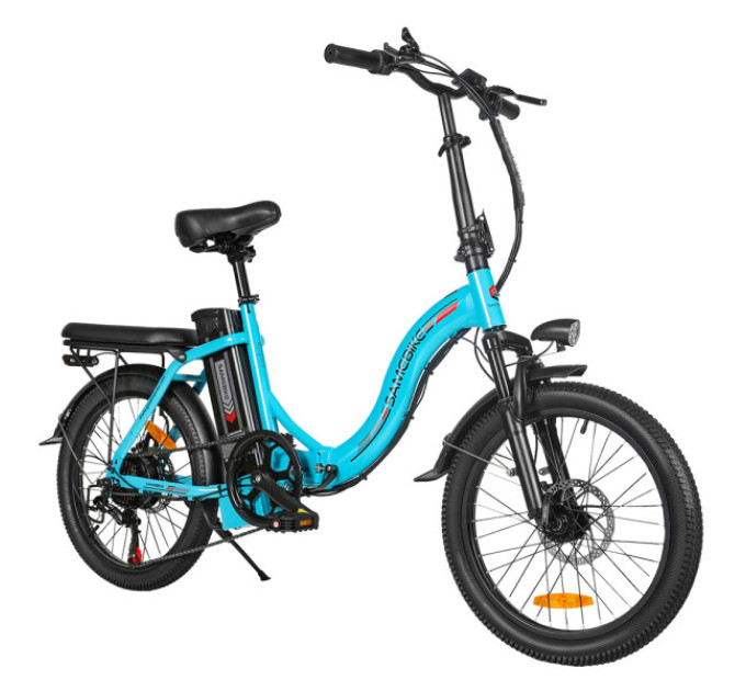 Складаний електровелосипед SAMEBIKE CY20, двигун 350 Вт, акумулятор 36 В 12 Аг - блакитний