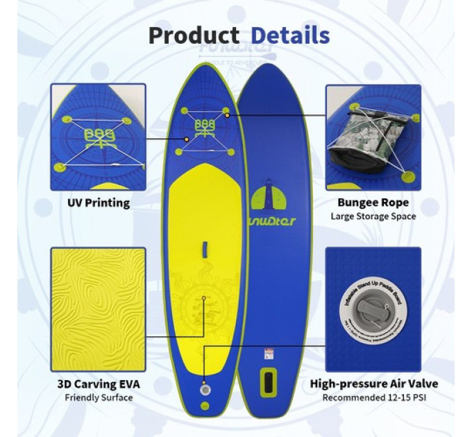 Дошка для веслування стоячи FunWater SUPFW28A 350*87*15 см