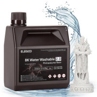 Фотополімерна смола для 3D принтера ELEGOO Water Washable V2.0 Resin 8k 2000G White Smoke