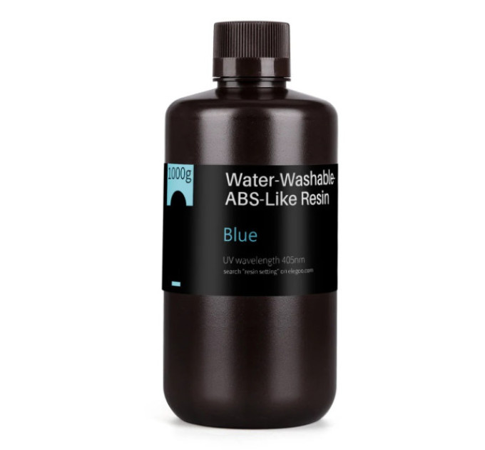 Фотополімерна смола для 3D принтера ELEGOO Water Washable ABS-Like Resin 1000G Blue