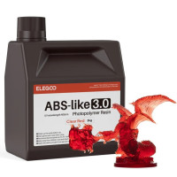 Фотополімерна смола для 3D принтера ELEGOO ABS-Like 3.0 resin 2000G Clear Red