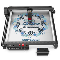 Лазерний гравер Mecpow X5 Pro 33 Вт + лазерна платформа + обертовий ролик + вогнетривкий корпус