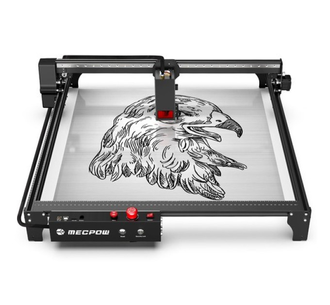 Лазерний гравер Mecpow X5 Pro 33 Вт + лазерна платформа + обертовий ролик + вогнетривкий корпус