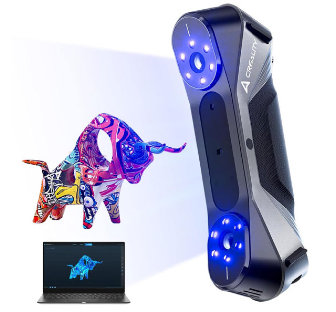 3D-сканер Creality Raptor, об'єкти розміром від 5 до 2000 мм, 24-бітне повнокольорове сканування