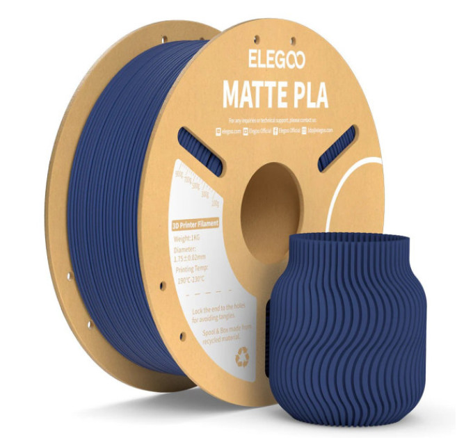 Філамент ELEGOO PLA Matte Navy Blue 1.75mm, 1kg (50.203.0253)