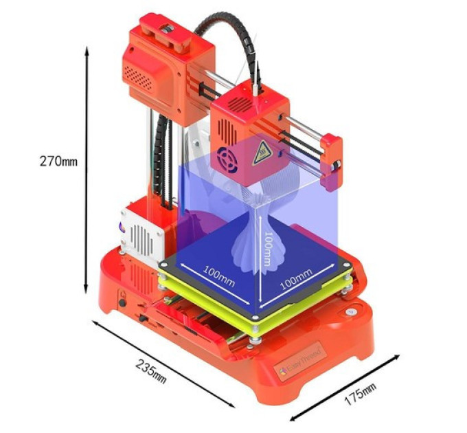 3D-принтер EasyThreed K7, 100x100x100 мм, для самостійного навчання дітей
