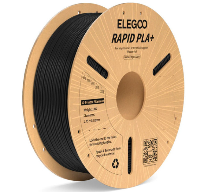 Філамент ELEGOO RAPID PLA+ White 1.75mm , екологічна паперова котушка, 1kg (50.203.0115)