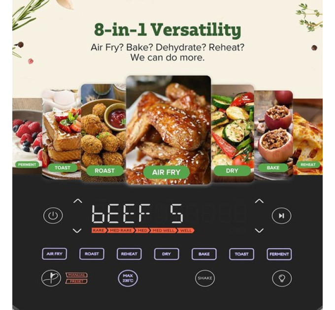 Аерофритюрниця CHEFREE AF500, 1700 Вт, 6,5 л