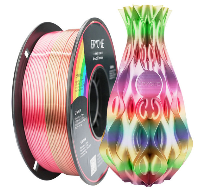 Філамент ERYONE Rainbow PLA для 3D-принтера 1,75 мм, допуск 0,03 мм, 1 кг