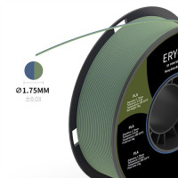 Двоколірний матовий PLA-філамент ERYONE 1,75 мм +/- 0,03 мм, 1 кг  - темно-синій та оливково-зелений