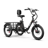 Електричний триколісний велосипед ONESPORT OT30 Pro, 500 Вт, акумулятор 48 В 18 Аг - чорний