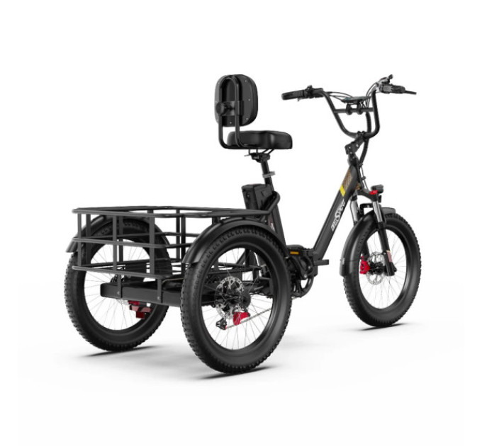 Електричний триколісний велосипед ONESPORT OT30 Pro, 500 Вт, акумулятор 48 В 18 Аг - чорний