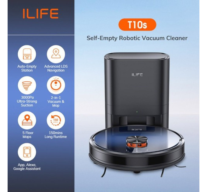 Робот-пилосос ILIFE T10s Gradient Blue