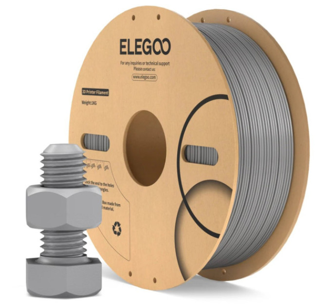 Філамент ELEGOO ABS Grey 1KG 1.75mm, 1kg (50.203.0644)