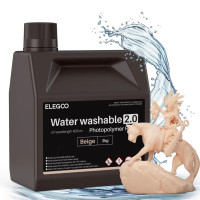 Фотополімерна смола для 3D принтера ELEGOO Water Washable Resin V2.0 2000G Beige