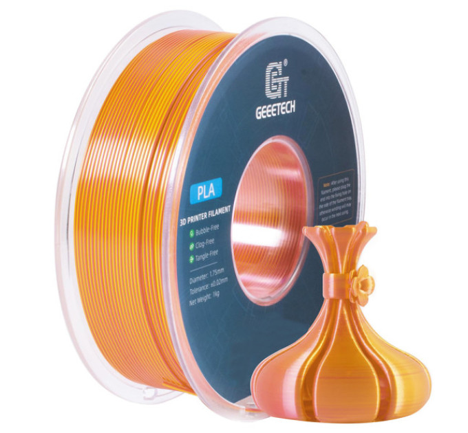 PLA-філамент Geeetech Dual Color Silk 1 кг - золотий та мідний