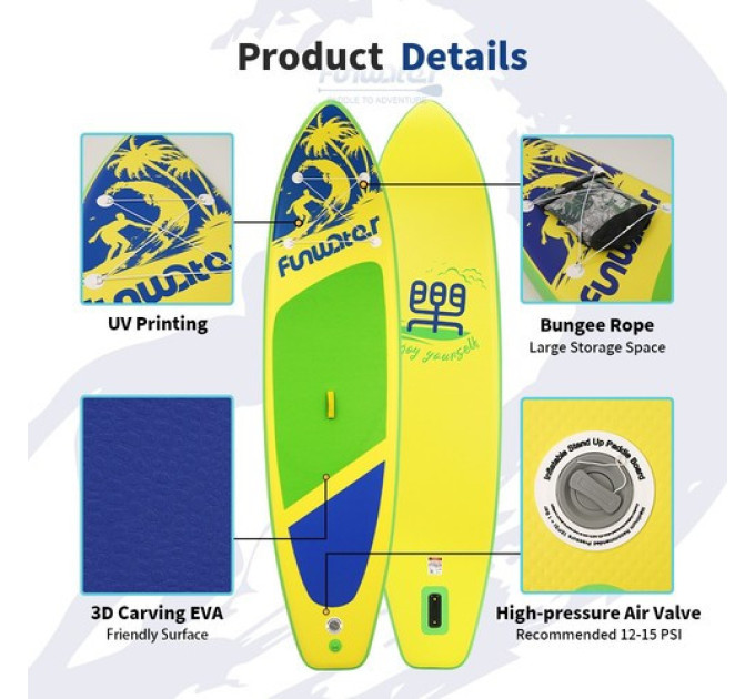 Дошка для веслування стоячи FunWater SUPFW28D 350*87*15 см