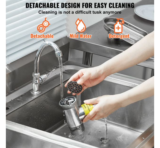 Професійна електрична м'ясорубка VEVOR 1A-PG612G, 2,27 кг/хв 575 Вт 