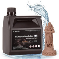 Фотополімерна смола для 3D принтера ELEGOO Water Washable V2.0 Resin 8k 2000G Red Clay