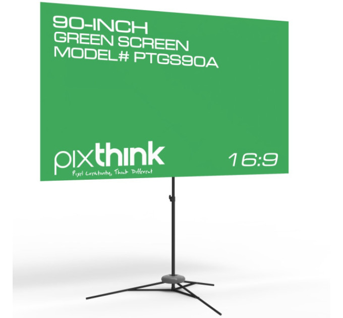 Зелений екран Pixthink 90 дюймів із підставкою, співвідношення сторін 16:9