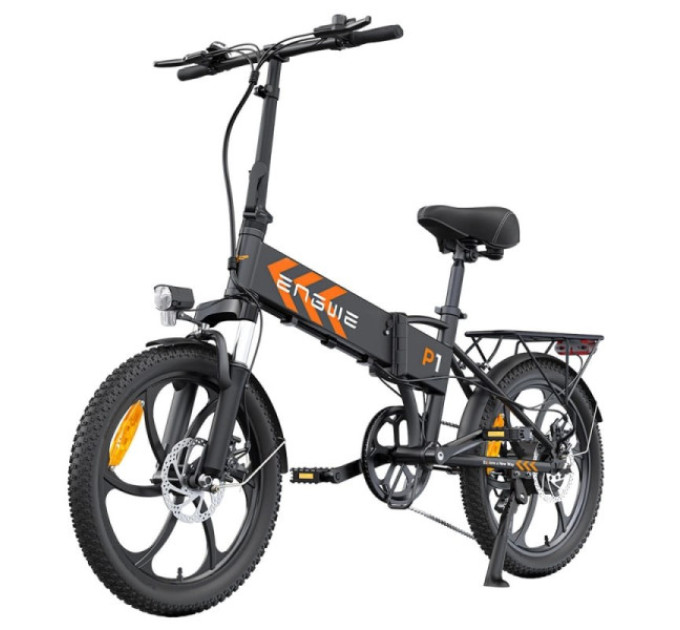 Електровелосипед ENGWE P1 250W Motor 25km/h 36V 13Ah Battery 7 Gears Max 100km Range чорний