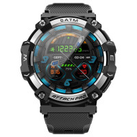Смарт-годинник LOKMAT ATTACK 2 Pro чорний + сріблястий