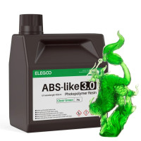 Фотополімерна смола для 3D принтера ELEGOO ABS-Like 3.0 resin 2000G Clear Green