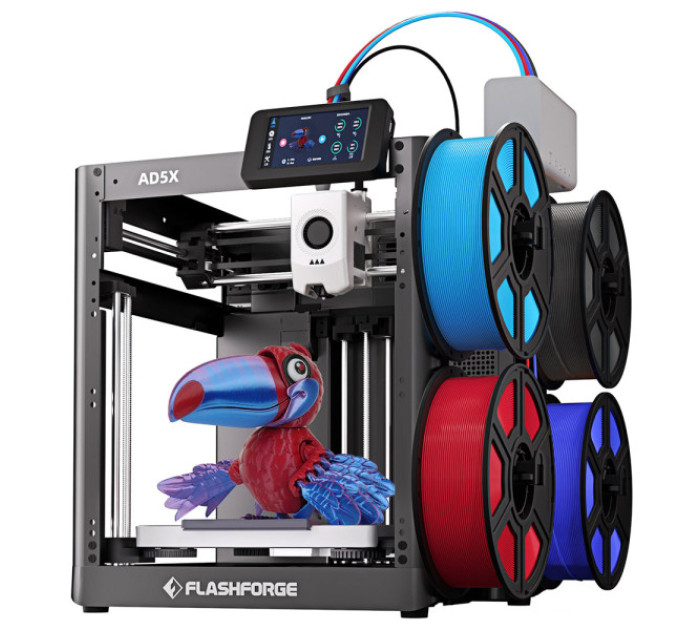 3D-принтер Flashforge AD5X, розумний 4-кольоровий друк, макс. 600 мм/с, 220*220*220 мм