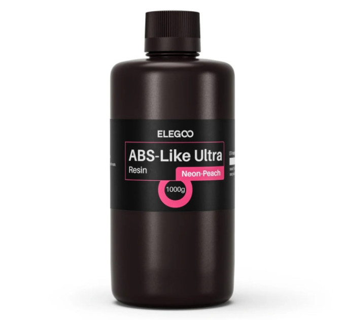 Фотополімерна смола для 3D принтера ELEGOO ABS-Like Ultra Resin 1000G Neon-Peach