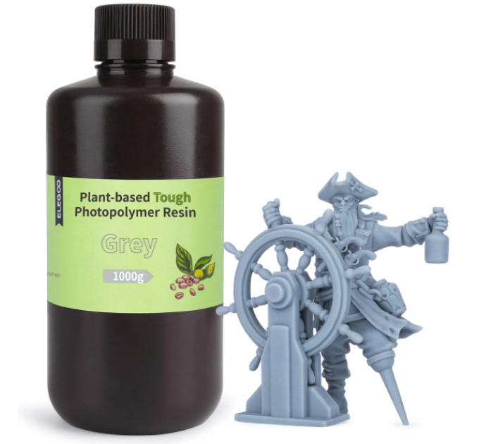 Фотополімерна рослинна смола Elegoo Plant-Based Resin Colored 1KG Grey